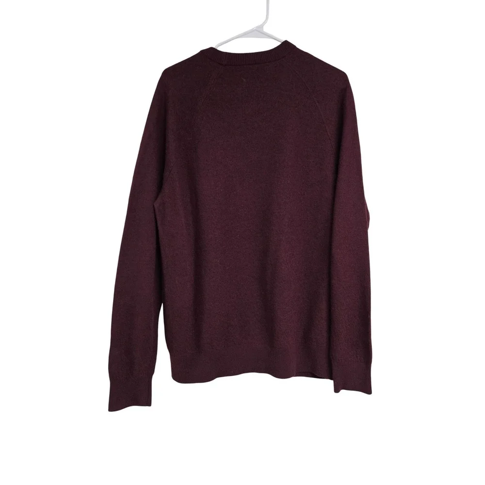Banana Republic BR Sport Wool Blend Crewneck Sweater Burgundy Men's‎ Size L